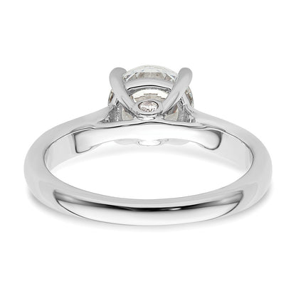 14K White Gold Simulated Diamond Engagement Ring