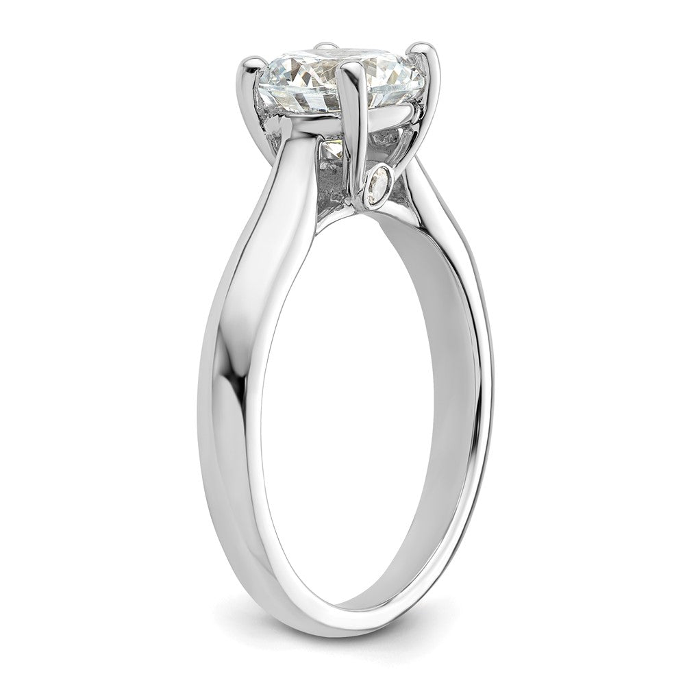 14K White Gold Simulated Diamond Engagement Ring