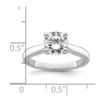 14K White Gold Simulated Diamond Engagement Ring