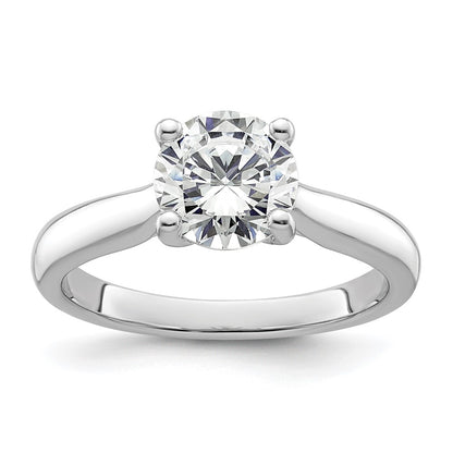 14K White Gold Simulated Diamond Engagement Ring