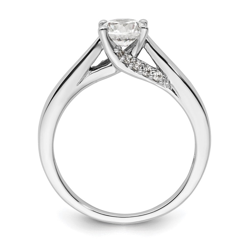 14k White Gold Simulated Diamond Engagement Ring