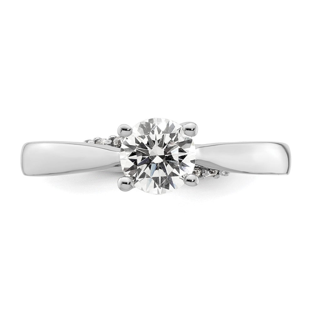 14k White Gold Simulated Diamond Engagement Ring