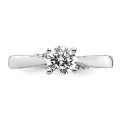 14k White Gold Simulated Diamond Engagement Ring