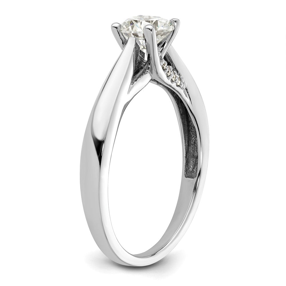 14k White Gold Simulated Diamond Engagement Ring