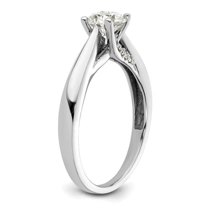 14k White Gold Simulated Diamond Engagement Ring