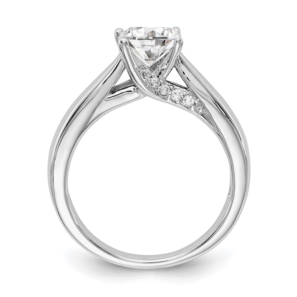 14k White Gold Simulated Diamond Engagement Ring