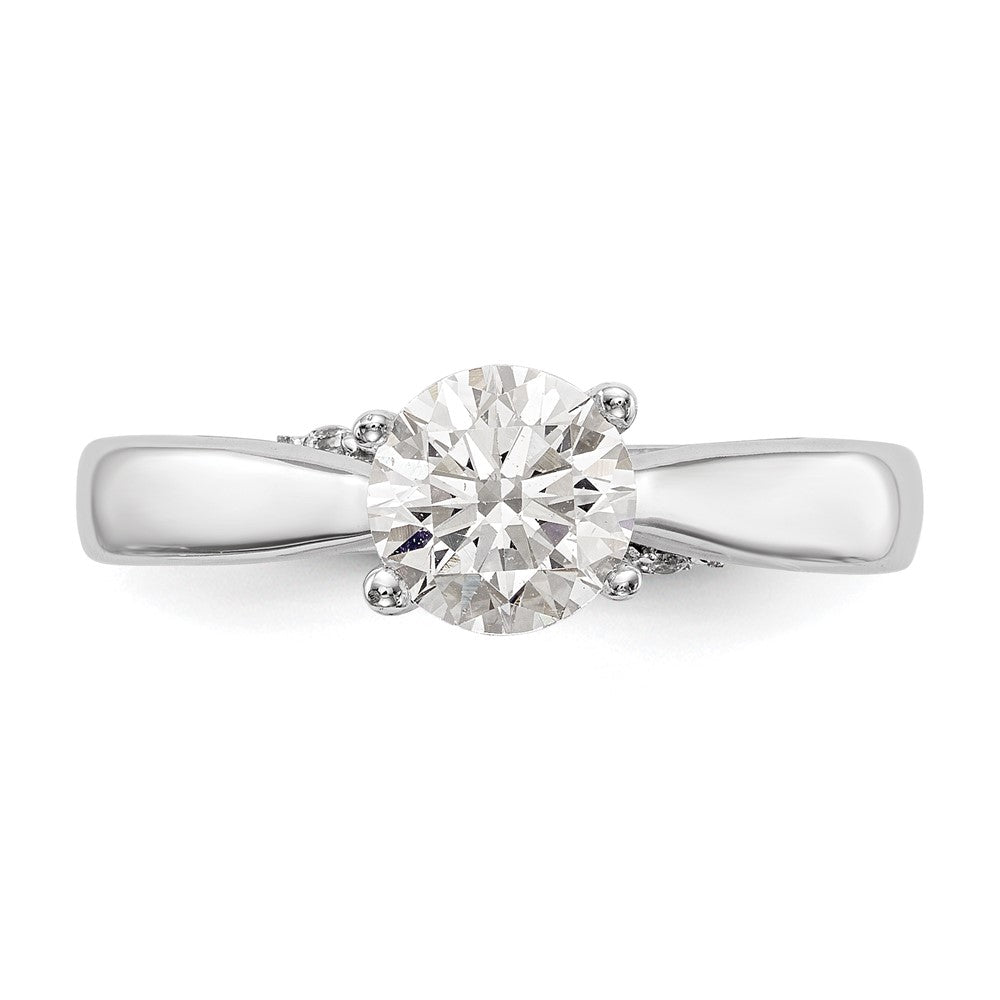 14k White Gold Simulated Diamond Engagement Ring