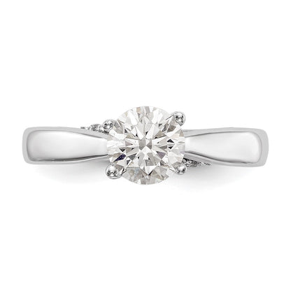 14k White Gold Simulated Diamond Engagement Ring