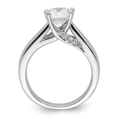 14k White Gold Simulated Diamond Engagement Ring