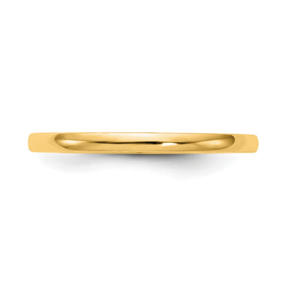 14K Yellow Gold Polished Wedding Band Ring