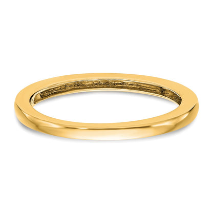 14K Yellow Gold Polished Wedding Band Ring