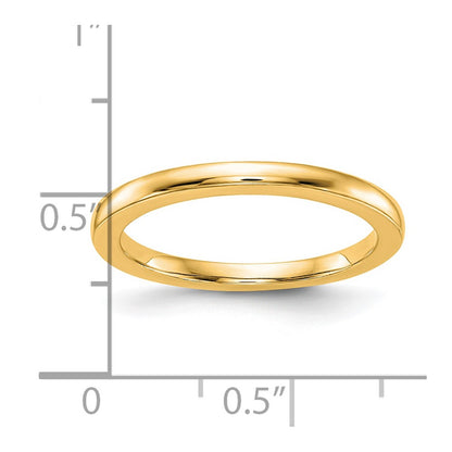 14K Yellow Gold Polished Wedding Band Ring