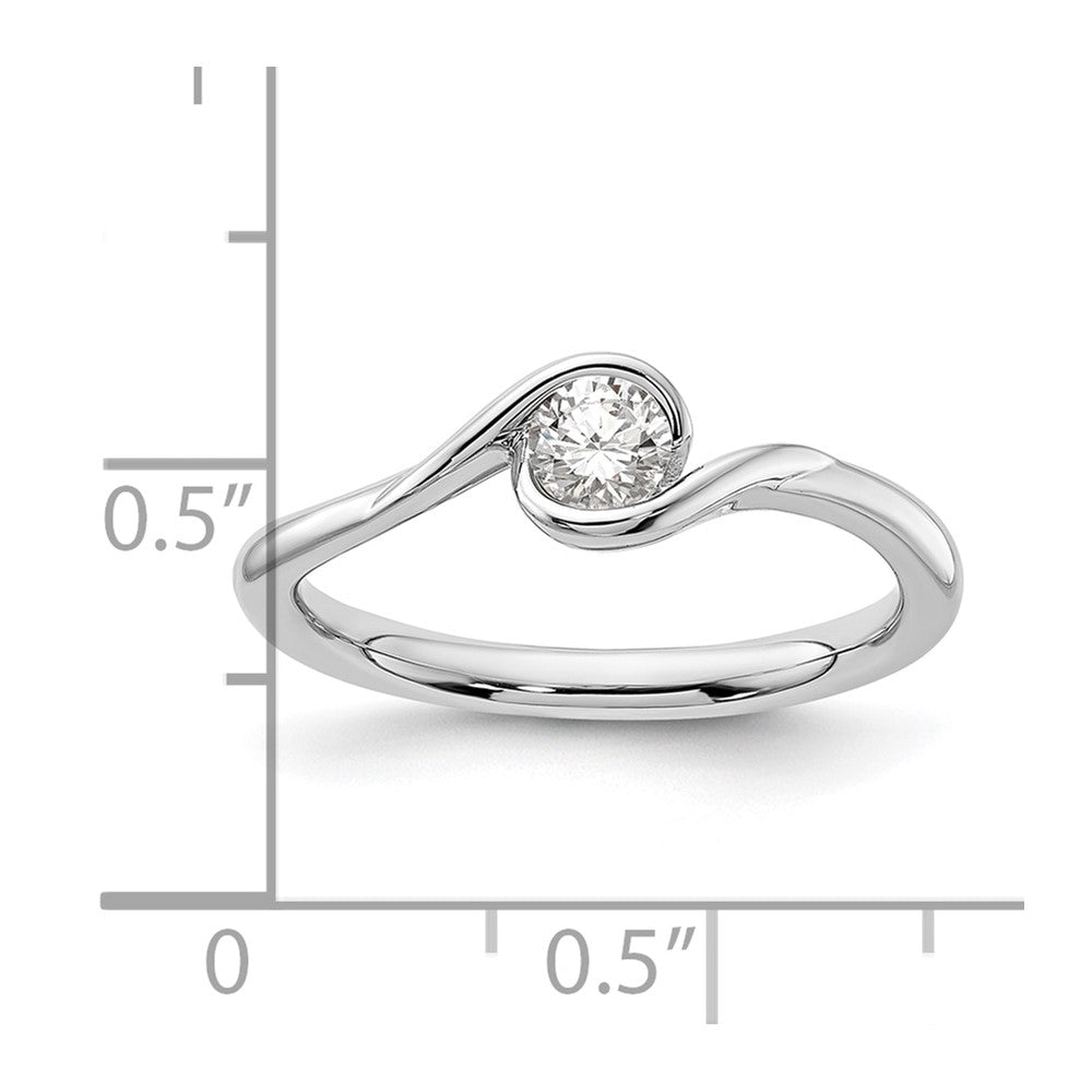 14k White Gold 1/4 Ct. Lab Grown Diamond VS/SI+ G+ Round Solitaire Engagement Ring