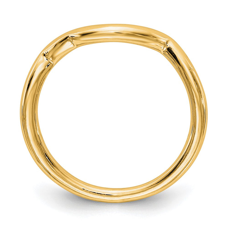 14K Yellow Gold Polished Contour Wedding Band