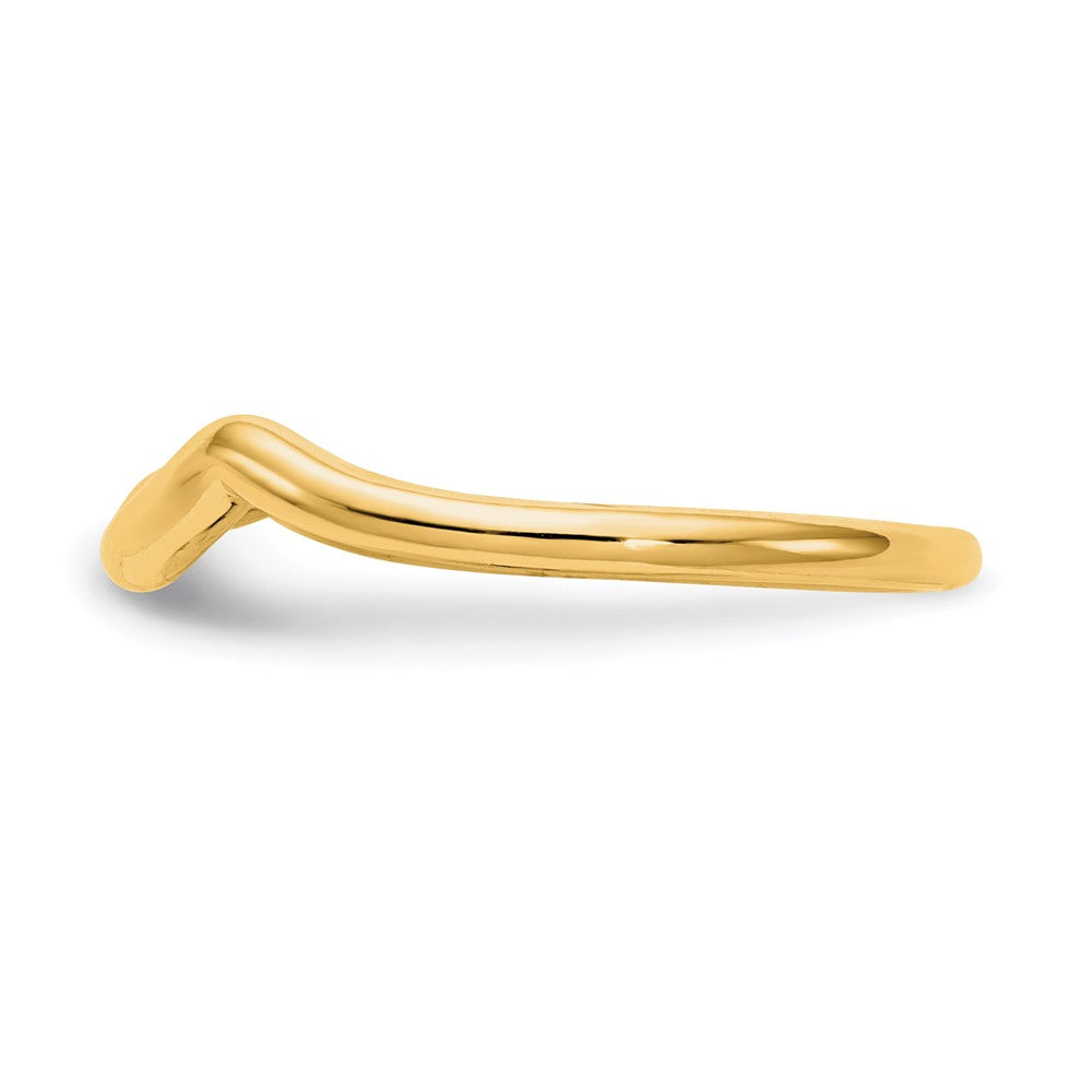 14K Yellow Gold Polished Contour Wedding Band