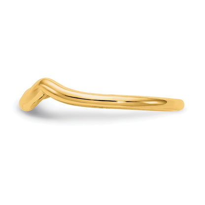 14K Yellow Gold Polished Contour Wedding Band