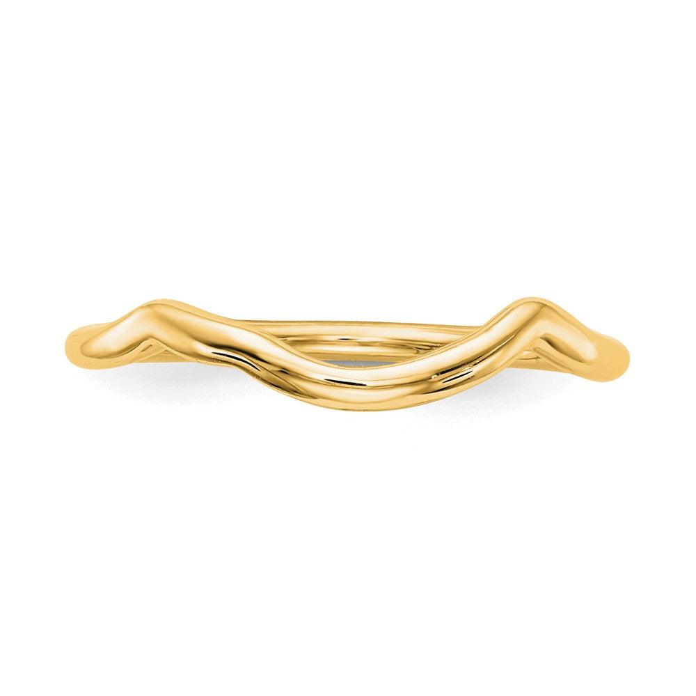 14K Yellow Gold Polished Contour Wedding Band