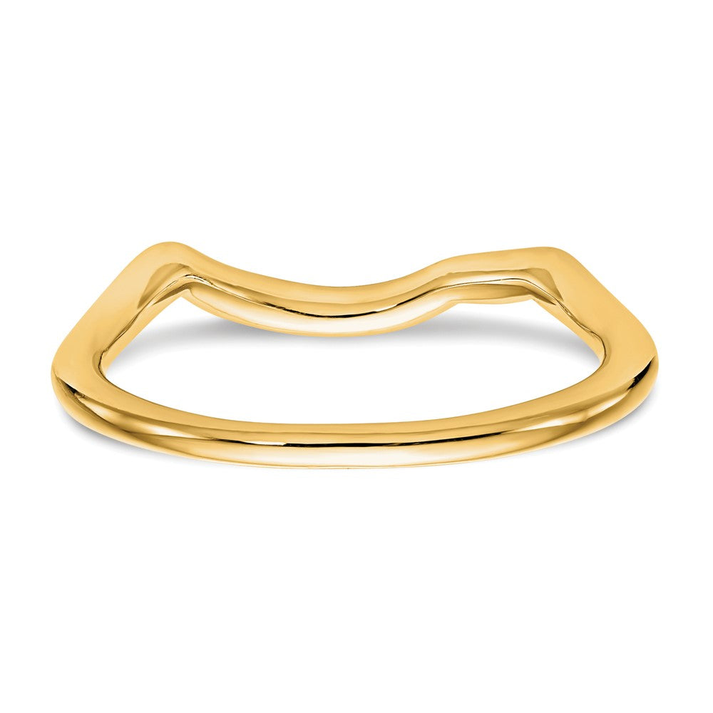 14K Yellow Gold Polished Contour Wedding Band