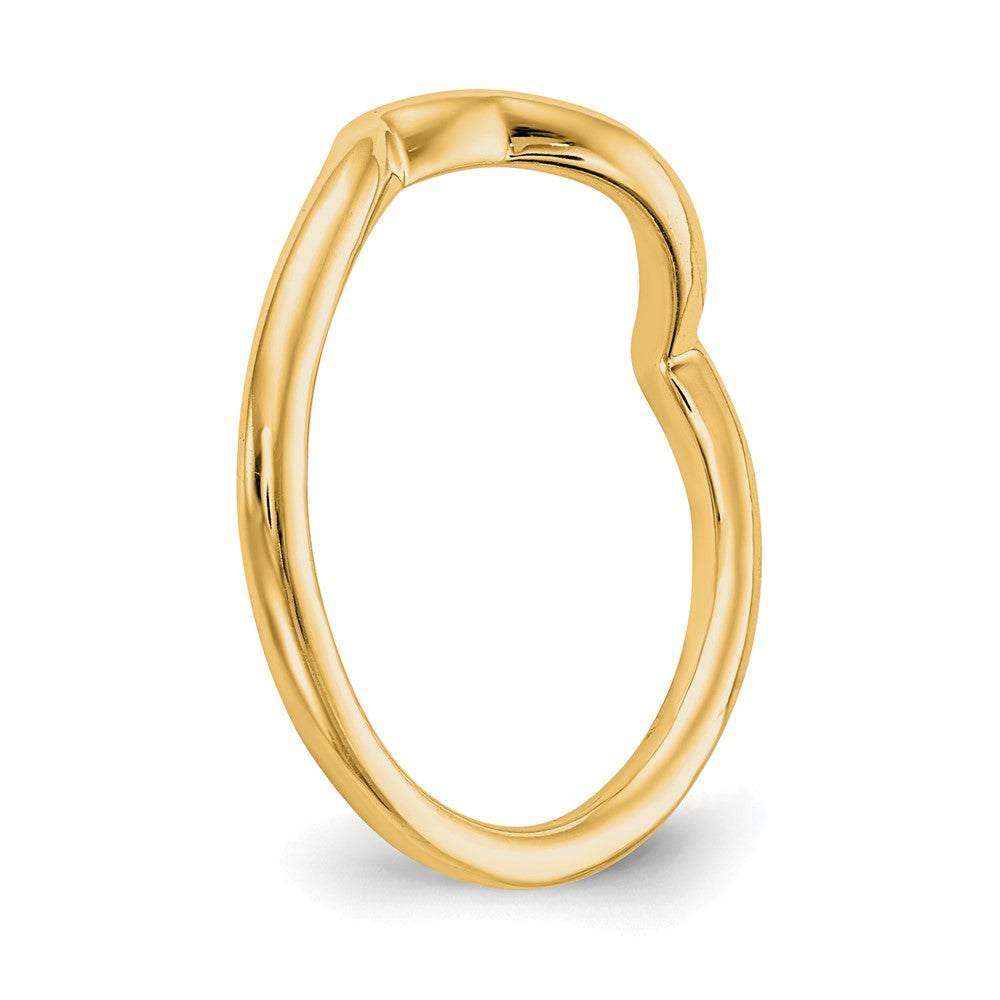 14K Yellow Gold Polished Contour Wedding Band