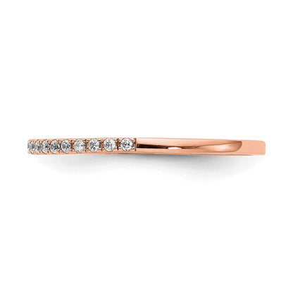 14K Rose Gold Diamond Wedding Band Ring