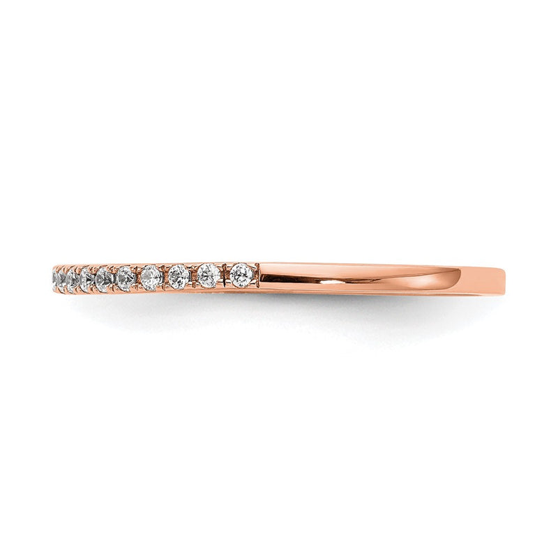 14K Rose Gold Diamond Wedding Band Ring