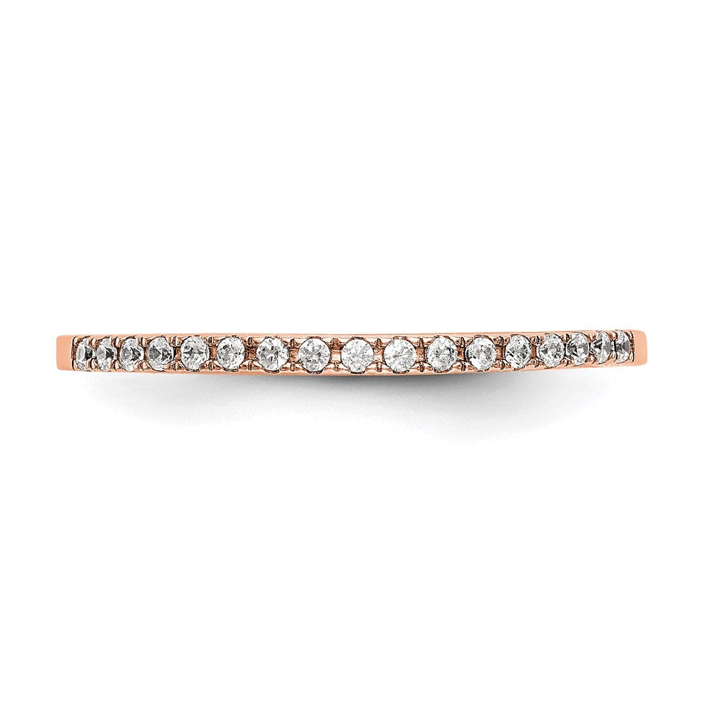 14K Rose Gold Diamond Wedding Band Ring