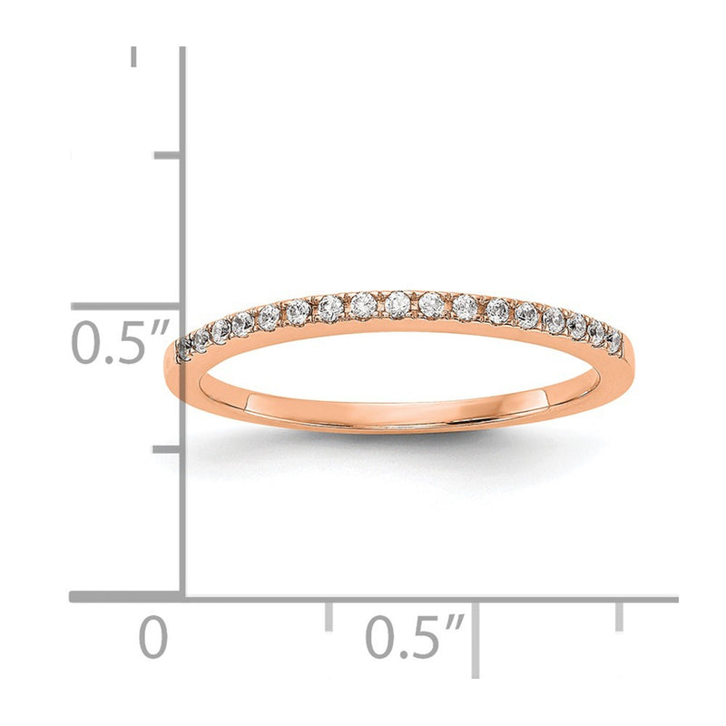 14K Rose Gold Diamond Wedding Band Ring