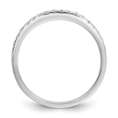 14K White Gold Real Diamond Wedding Band
