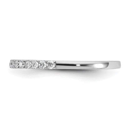 14K White Gold Real Diamond Wedding Band