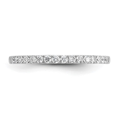 14K White Gold Real Diamond Wedding Band