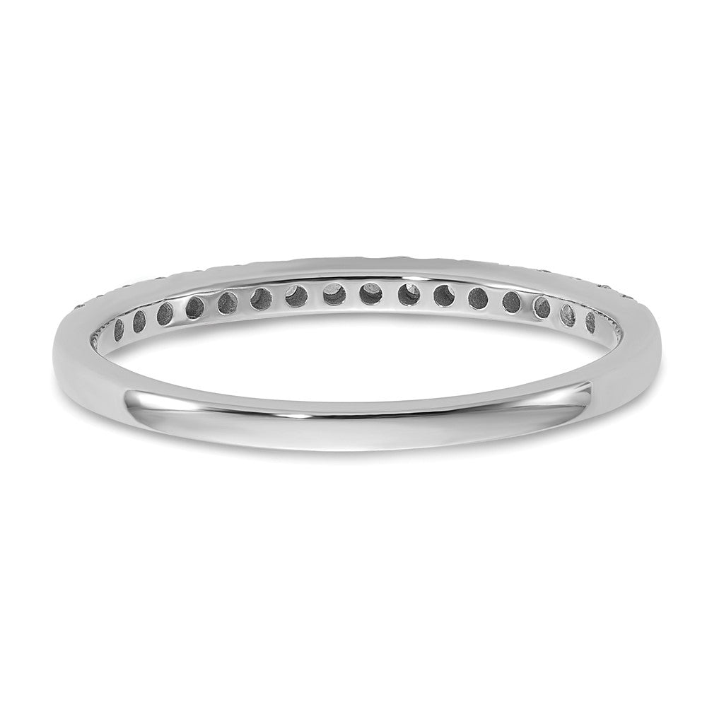 14K White Gold Real Diamond Wedding Band