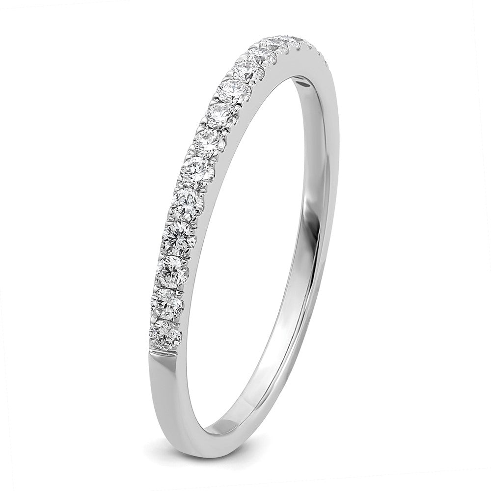 14K White Gold Real Diamond Wedding Band
