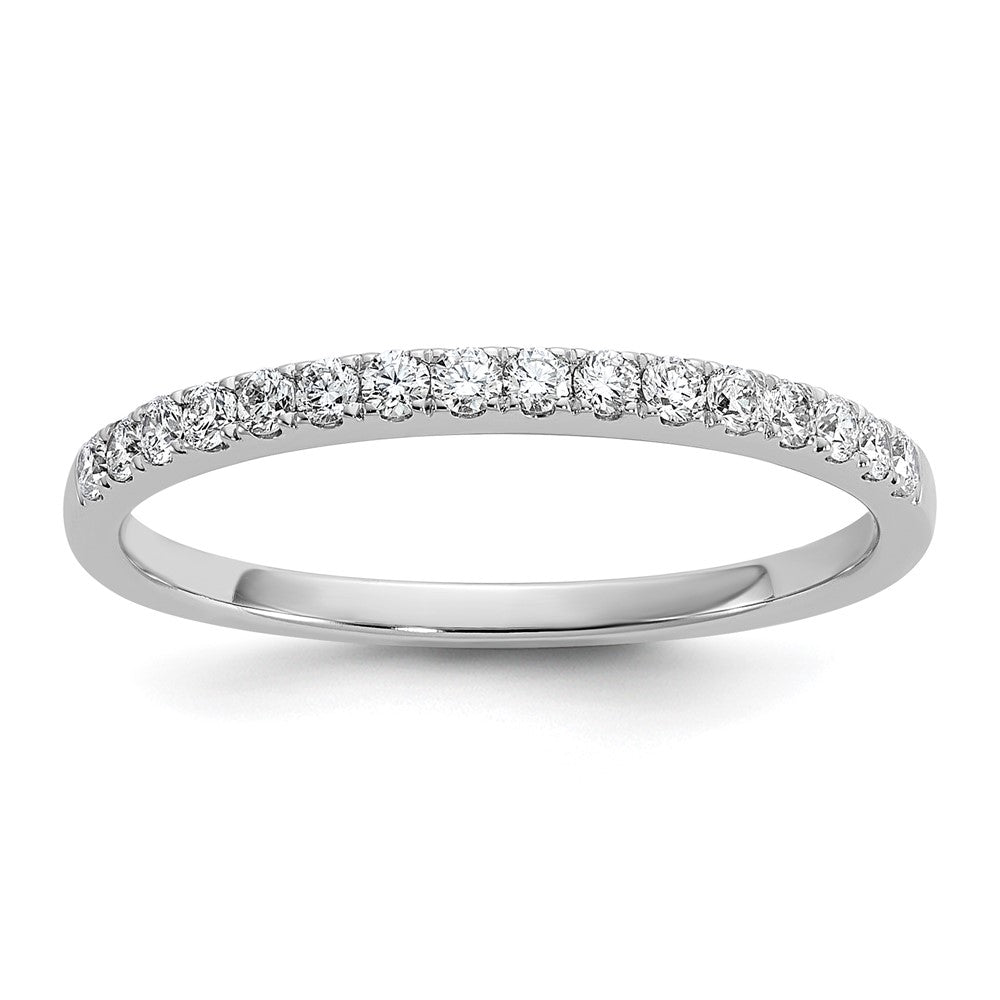 14K White Gold Real Diamond Wedding Band