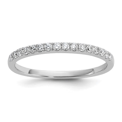 14K White Gold Real Diamond Wedding Band