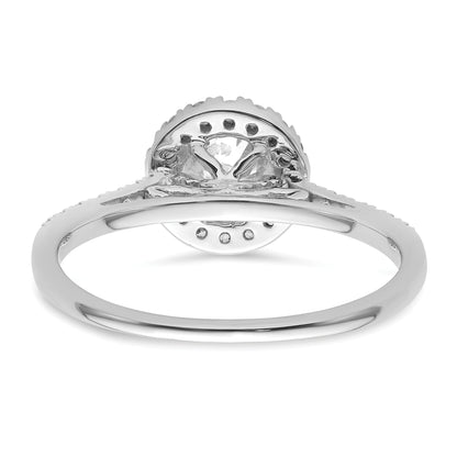 14k White Gold 1/4 Ct. Lab Grown Diamond VS/SI+ G+ 3/4 Ct. Center Halo Engagement Ring