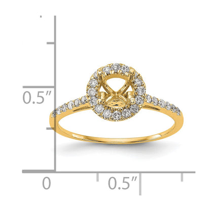 14k Yellow Gold 1/4 Ct. Lab Grown Diamond VS/SI+ G+ 1 Ct. Center Halo Engagement Ring
