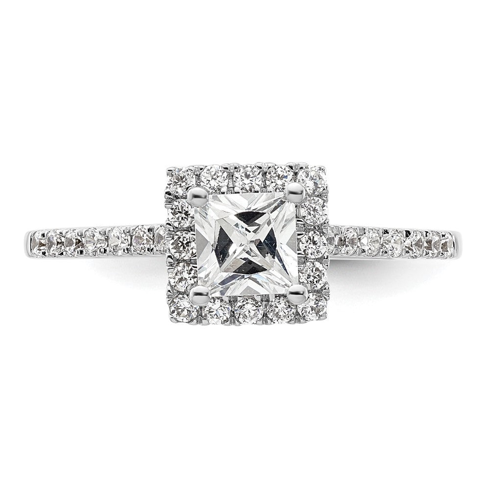 1/3 Ct. Ct. Natural Princess Cut Diamond Semi-mount Engagement Ring in 14K Yellow  Gold (Center Diamond is not Included)