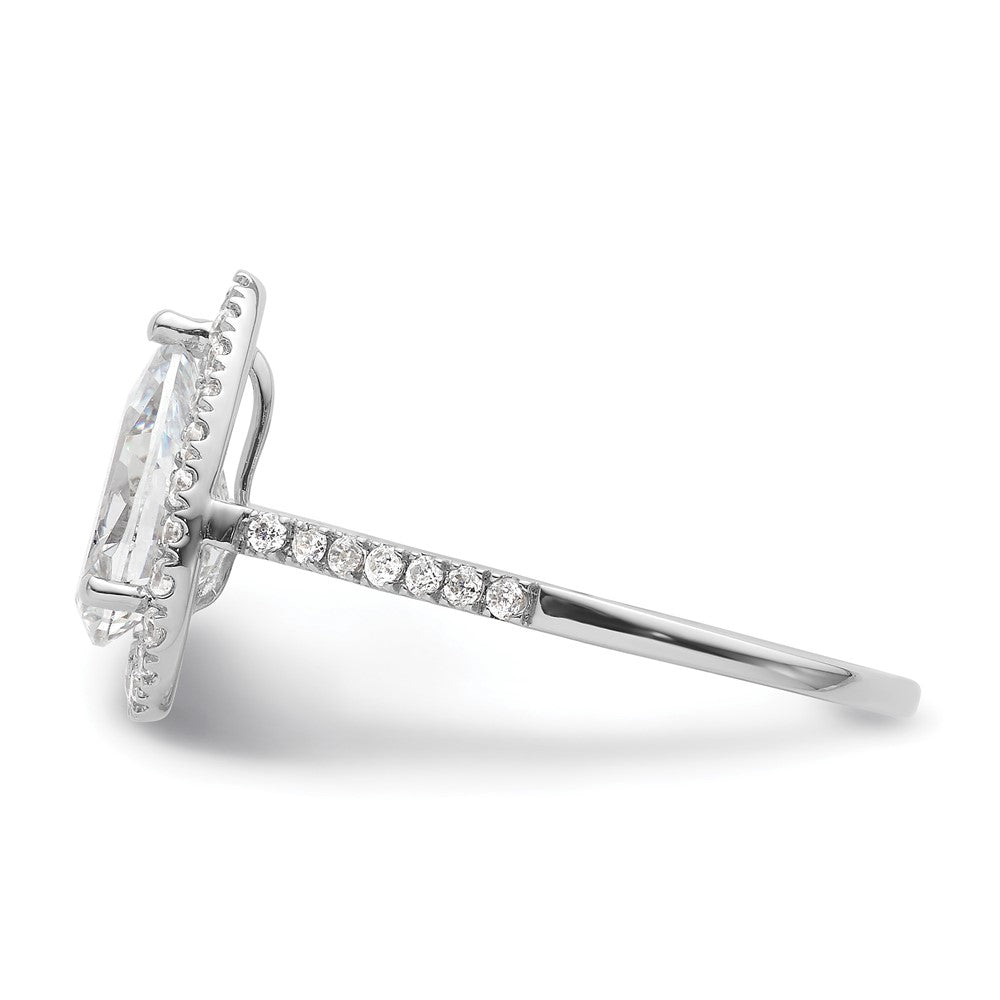 1/3 Ct. Natural Pear Shape Diamond Semi-mount Engagement Ring in 14K White Gold
