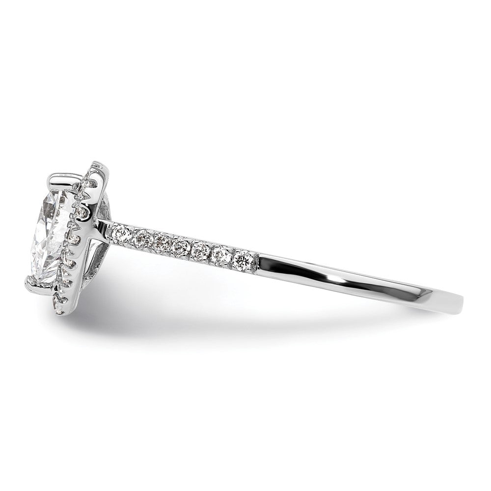 1/3 Ct. Natural Heart Shape Diamond Semi-mount Engagement Ring in 14K White Gold