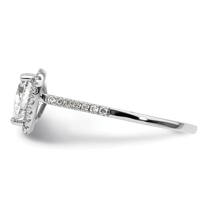 1/3 Ct. Natural Heart Shape Diamond Semi-mount Engagement Ring in 14K White Gold