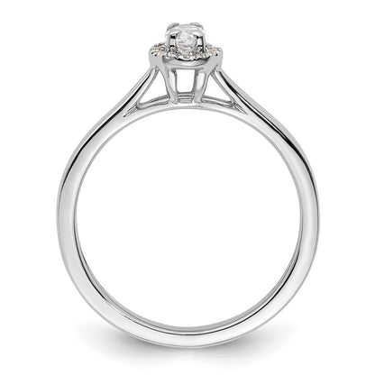 14k White Gold Oval Halo Simulated Diamond Split Shank Engagement Ring