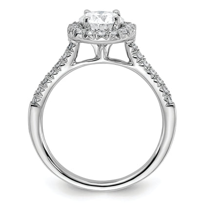 14kw Round Halo Engagement Simulated Diamond Ring