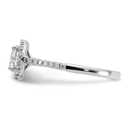 14kw Round Halo Engagement Simulated Diamond Ring