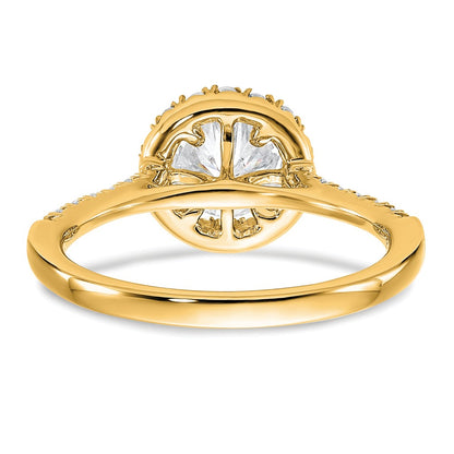 14k Yellow Gold 1/3 Ct. Lab Grown Diamond VS/SI+ G+ 1 Ct. Center Round Semi Mount Engagement Ring
