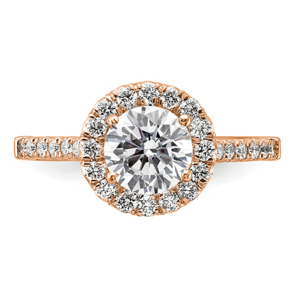 14k Rose Gold 1/2 Ct. Lab Grown Diamond VS/SI+ G+ 1 1/2 Ct. Center Round Engagement Ring
