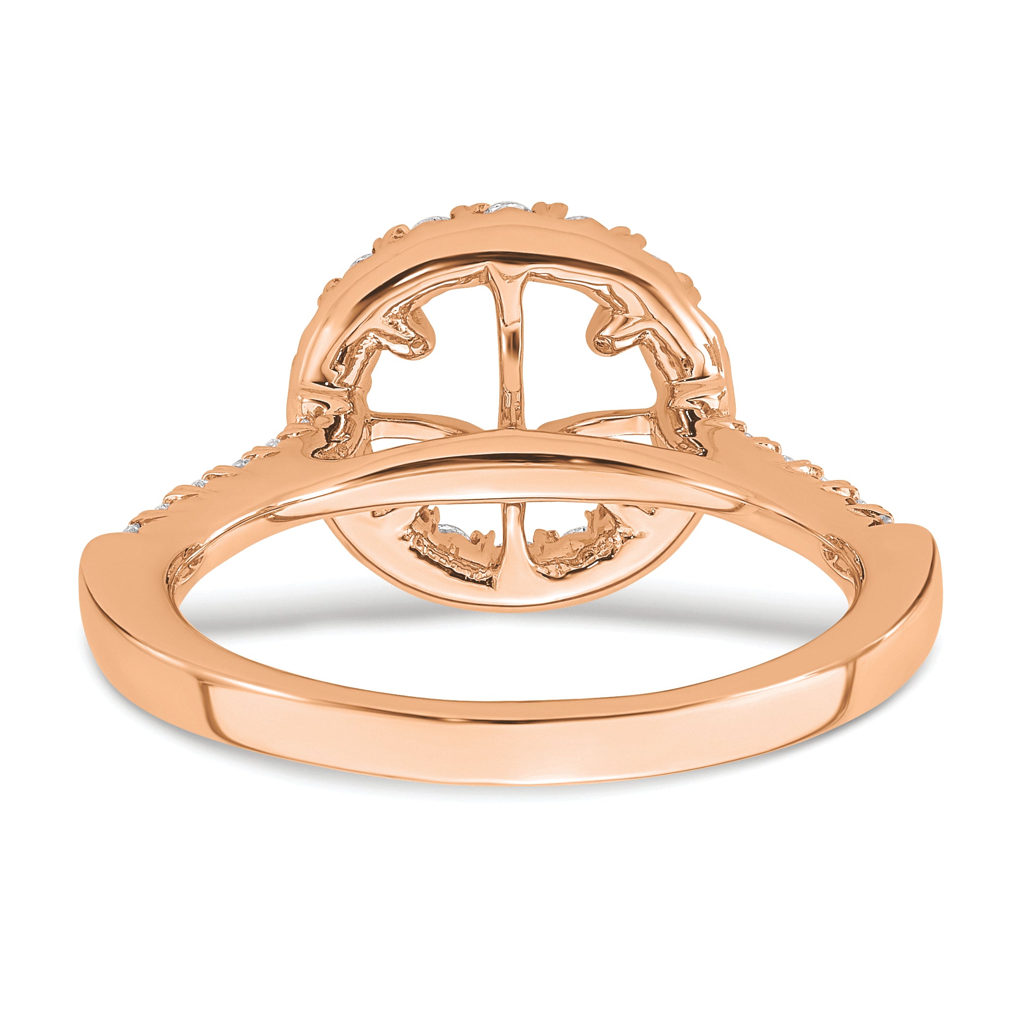 14k Rose Gold 1/2 Ct. Lab Grown Diamond VS/SI+ G+ 2 Ct. Center Round Engagement Ring