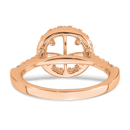 14k Rose Gold 1/2 Ct. Lab Grown Diamond VS/SI+ G+ 2 Ct. Center Round Engagement Ring