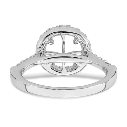 14k White Gold 1/2 Ct. Lab Grown Diamond VS/SI+ G+ 2 Ct. Center Round Engagement Ring