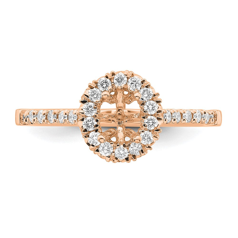 14k Rose Gold 7/8 Ct. Lab Grown Diamond VS/SI+ G+ Oval Halo Engagement Ring