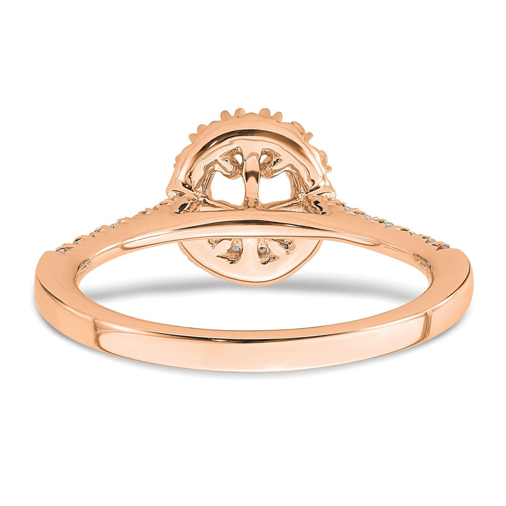 14k Rose Gold 7/8 Ct. Lab Grown Diamond VS/SI+ G+ Oval Halo Engagement Ring